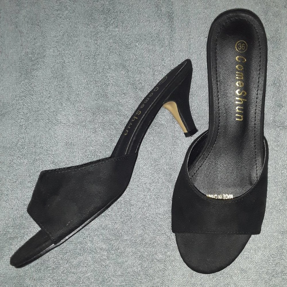 womens black slide sandle
